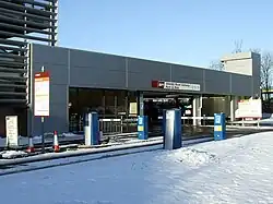 Entrance to subway park and ride