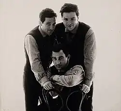 The trio in its second iteration, with Arik Einstein, Benny Amdursky and Israel Guryon. Yonathan Carmon - Alon Schmidt Archive, National Library of Israel