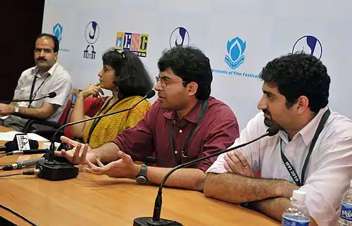 Shri Jaideekp Varma, Director, briefing the media on the movie (Leaving Home), at the Main Media Center, in the IFFI-2010, in Panjim, Goa on November 23, 2010.jpg