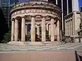 Shrine of Remembrance – (ANZAC Square Arcade can be seen at right side of image)