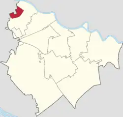 Location of Shuanglin Subdistrict in Jinnan District