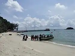 Shuttle boat to Besar Island