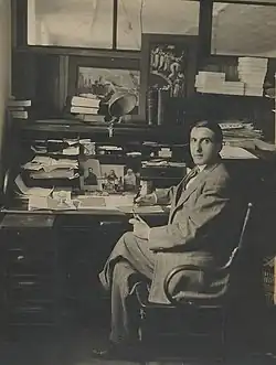 Siamanto in his office in Boston in 1910