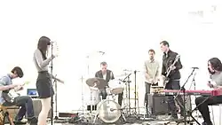 Sian Alice Group performing at The Gary Snyder Project Space, New York, NY In March 2008 From left to right: Ben Crook, Sian Ahern, Rupert Clervaux, Eben Bull, Mike Bones and Sasha Vine.