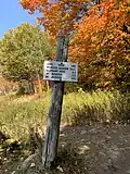 A sign at the start of the Webster-Jackson trail