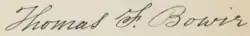 Signature of Thomas F. Bowie