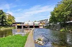 Confluence with the Sihl in 2010, near Central Station