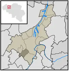 Location of Sint-Denijs-Westrem in Ghent