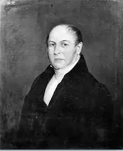 A black and white photograph from an oil portrait of Sir Andrew Halliday, from Wellcome Library, London