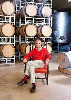 Sir David Graaff, 3rd Baronet, in the De Grendel Wines cellar.