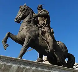Skanderbeg's statue in the square