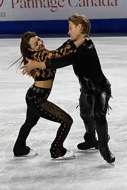 Allison Reed and Saulius Ambrulevičius at the 2023 Skate Canada International