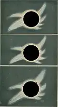 M. Stephan sketches of the eclipse, Archives des missions scientifiques et littéraires, 1868.