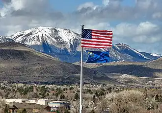 Slide Mountain viewable from the Nevada State Capitol