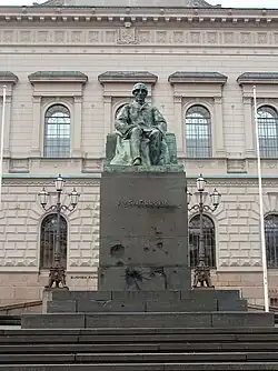 Monument to Johan Vilhelm Snellman in front of the Bank of Finland, 1923,