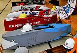 A lineup of various designs at the 2nd Annual Vintage Derby Car Show in Akron, Ohio on July 21, 2023