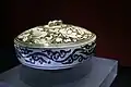 A Song Dynasty (960–1279 AD) porcelain box with a flower design