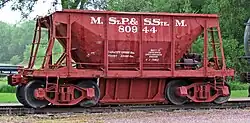 Minneapolis, St. Paul and Sault Ste. Marie 80944, an ore car built in 1916