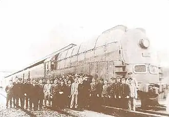 Pashina-class locomotive for Asia Express; trial run in year 1934.