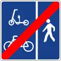 S-44 End of path for pedestrians, cycles and electric scooters