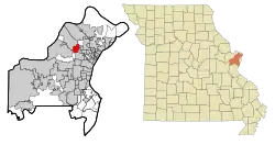 Location of St. Ann, Missouri
