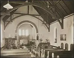 The interior of the nave and sanctuary in 1932