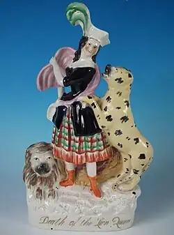 'Death of the Lion Queen'. Ellen Bright, trainer, mauled to death in front of a circus audience. Circa 1856.