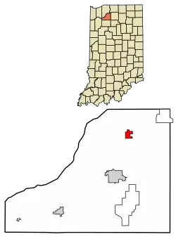 Location of Hamlet in Starke County, Indiana.