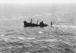 Image 89A liberty ship sinking after being attacked by I-21 near Port Macquarie in February 1943 (from Australia in World War II)