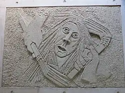 Stations of the Cross, William Mitchell – Jesus is scourged and mocked