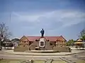 Statue of Rama V at the old building of Benchama Maharat School