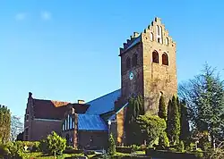 Stenløse kirke, constructed c. 1100.