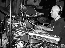 Steve performing at the Strasburg Theater, April 12, 2007