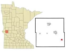 Location of Hancock, Minnesota