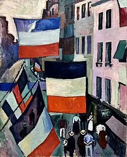 "Street Decked with Flags" (1906), Centre Pompidou, exhibited at the Montreal Museum of Fine Arts