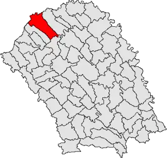 Location in Botoșani County
