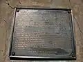 Plaque on the 1986 Surrender Hill monument. Photograph 2011.