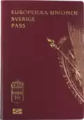 1st generation biometric Swedish passport issued between 2005–2012.