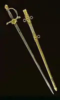 Sword presented to Stevenson by his old regiment in 1863.