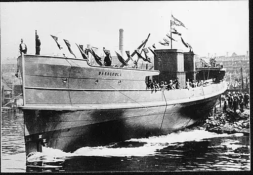 Being launched, 1922