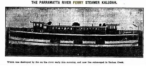 Image accompanying newspaper report of the fire