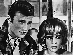 Hallyday with his first wife, Sylvie Vartan, in 1965.