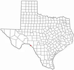 Location of Box Canyon-Amistad, Texas