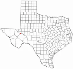 Location of Coyanosa, Texas