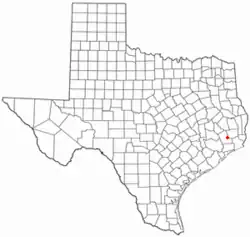 Location of Daisetta, Texas