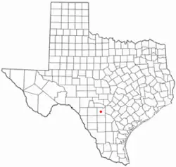 Location of Hondo, Texas
