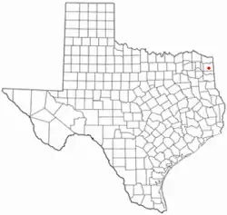 Location of Linden, Texas