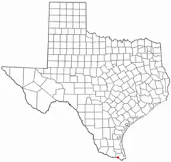 Location of Los Indios, Texas