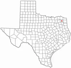 Location of Mount Pleasant, Texas