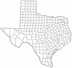 Location of Point Comfort, Texas